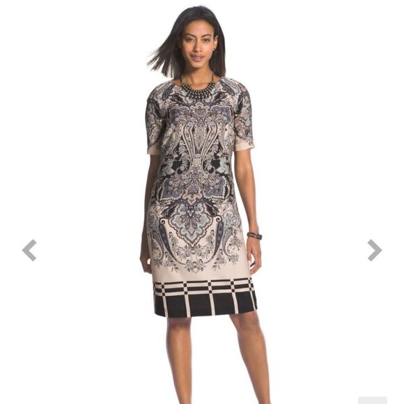 Chico's Short Paisley Dress Size Small NWT - Picture 7 of 8
